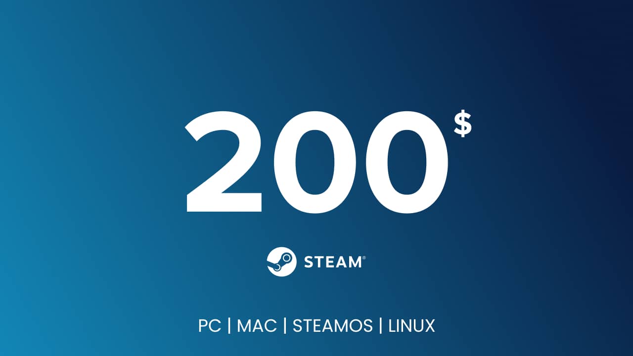 Steam Gift Card - 200 USD