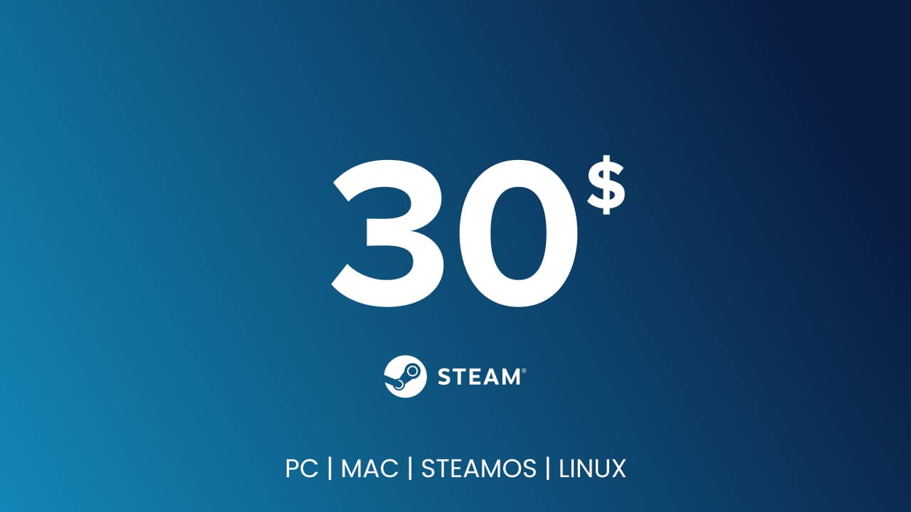 Steam Gift Card - 30 USD