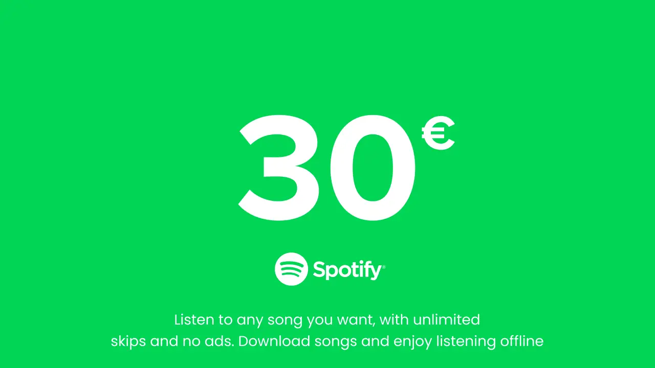 Spotify - 30 EUR (Belgium)